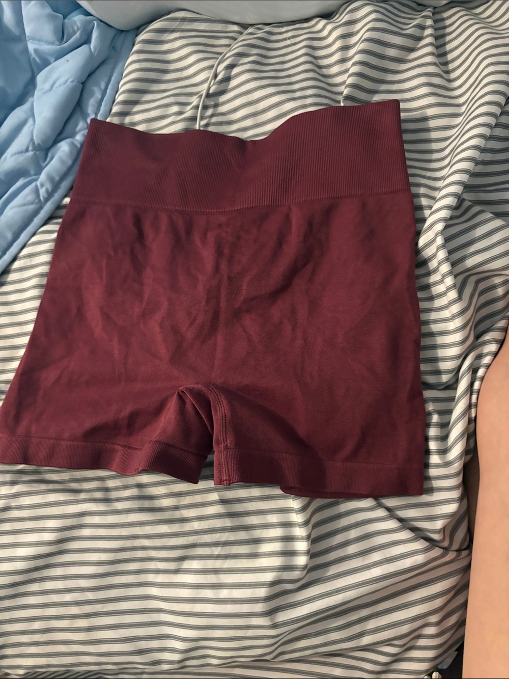 Yogalicious Burgundy High-Waist Seamless Women’s Shorts